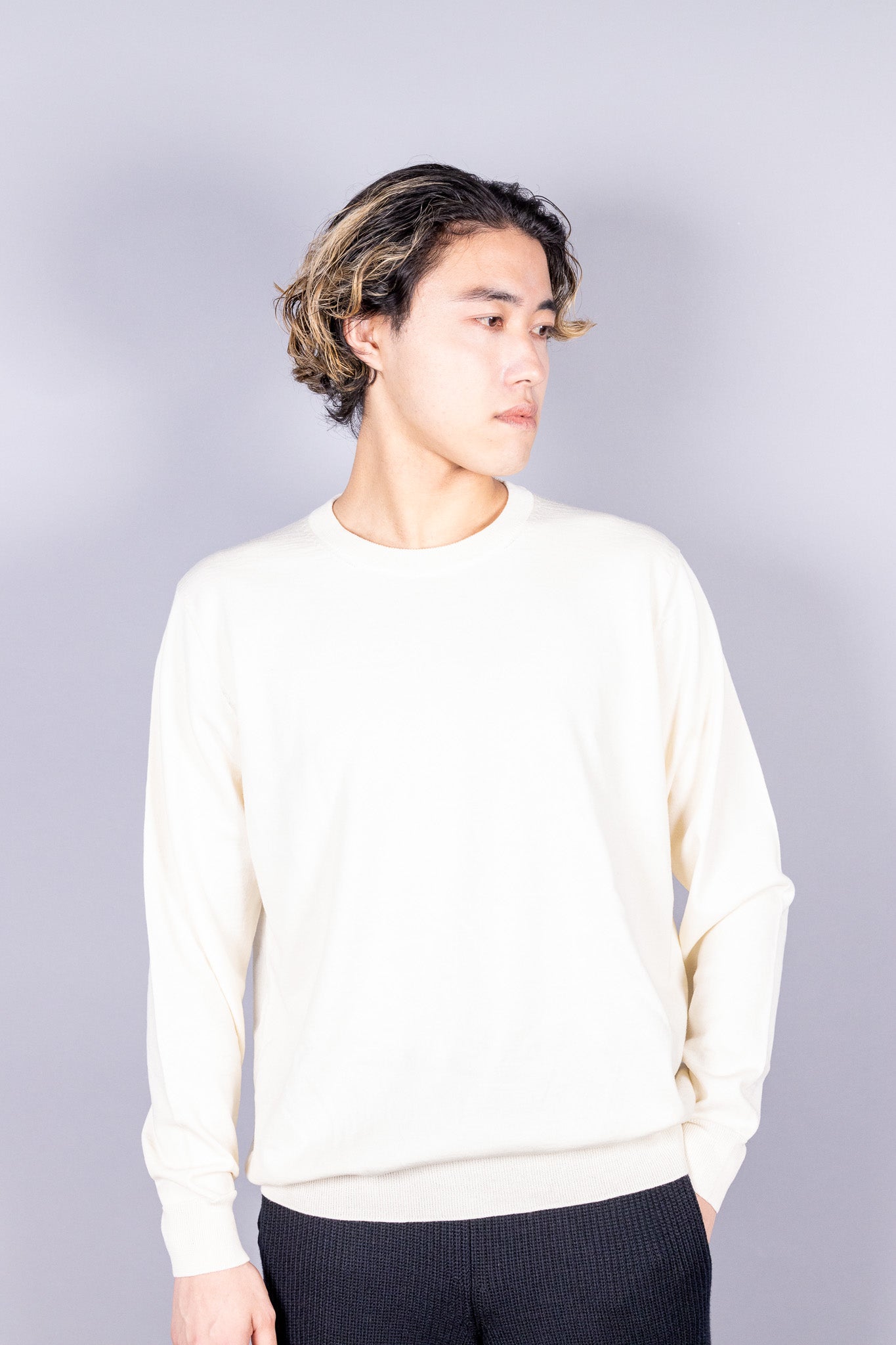 IM MEN ⁄ アイムメン SEAMLESS WASHI KNIT シームレス 和紙ミックス 