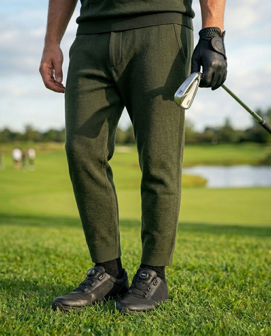 予約販売】unnames.golf』ニットロングパンツ khaki – unnames.online shop