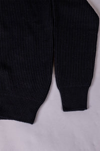 unnames.ハーフジップニット Black