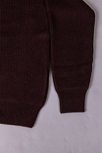 unnames.ハーフジップニットBrown