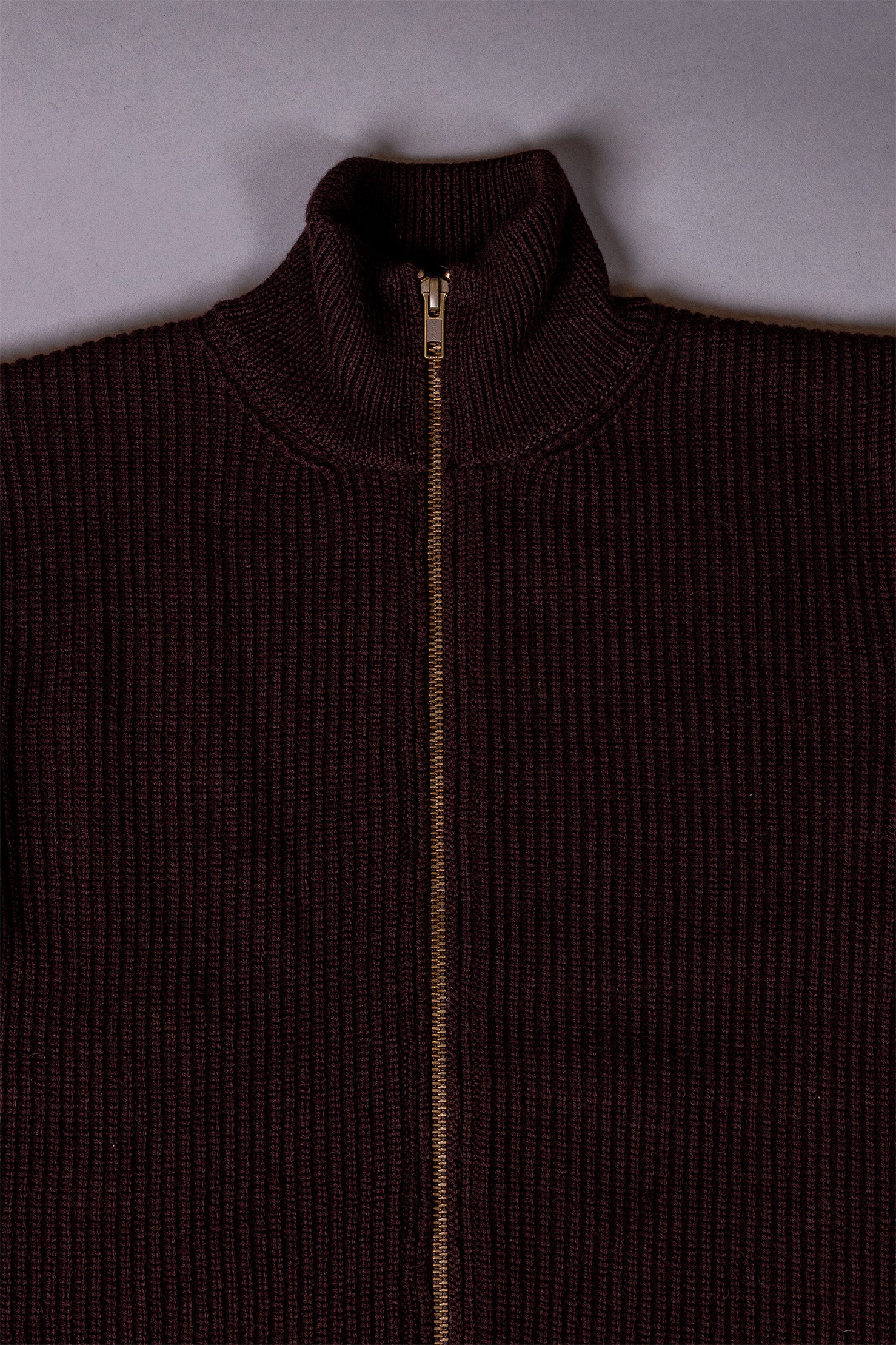 unnames.ハーフジップニットBrown