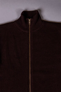 unnames.ハーフジップニットBrown