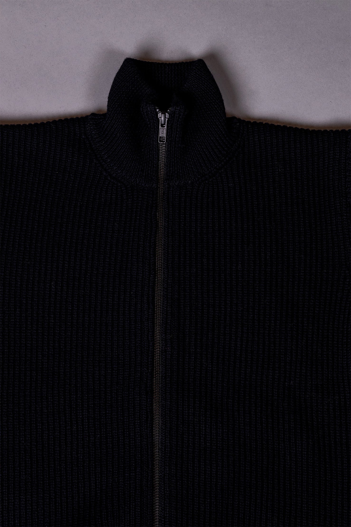 unnames.ハーフジップニット Black