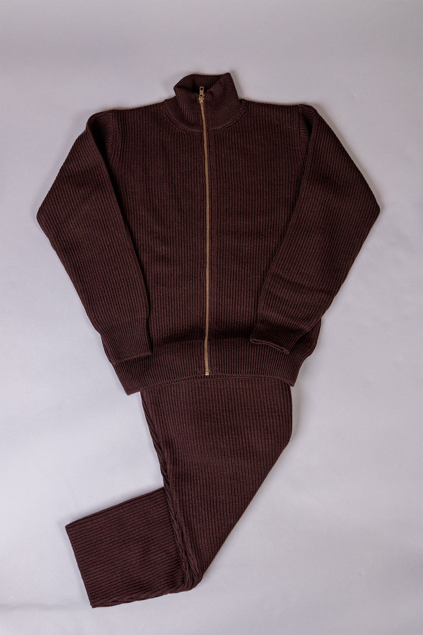 unnames.ハーフジップニットBrown