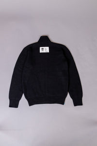 unnames.ハーフジップニット Black