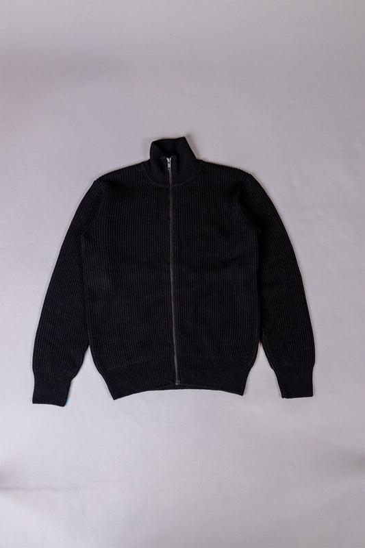 unnames.ハーフジップニット Black