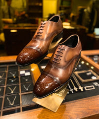 オーダーストレートチップシューズ(メダリオン付き)