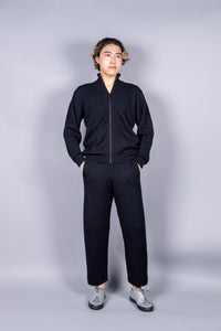 unnames.ハーフジップニット Black