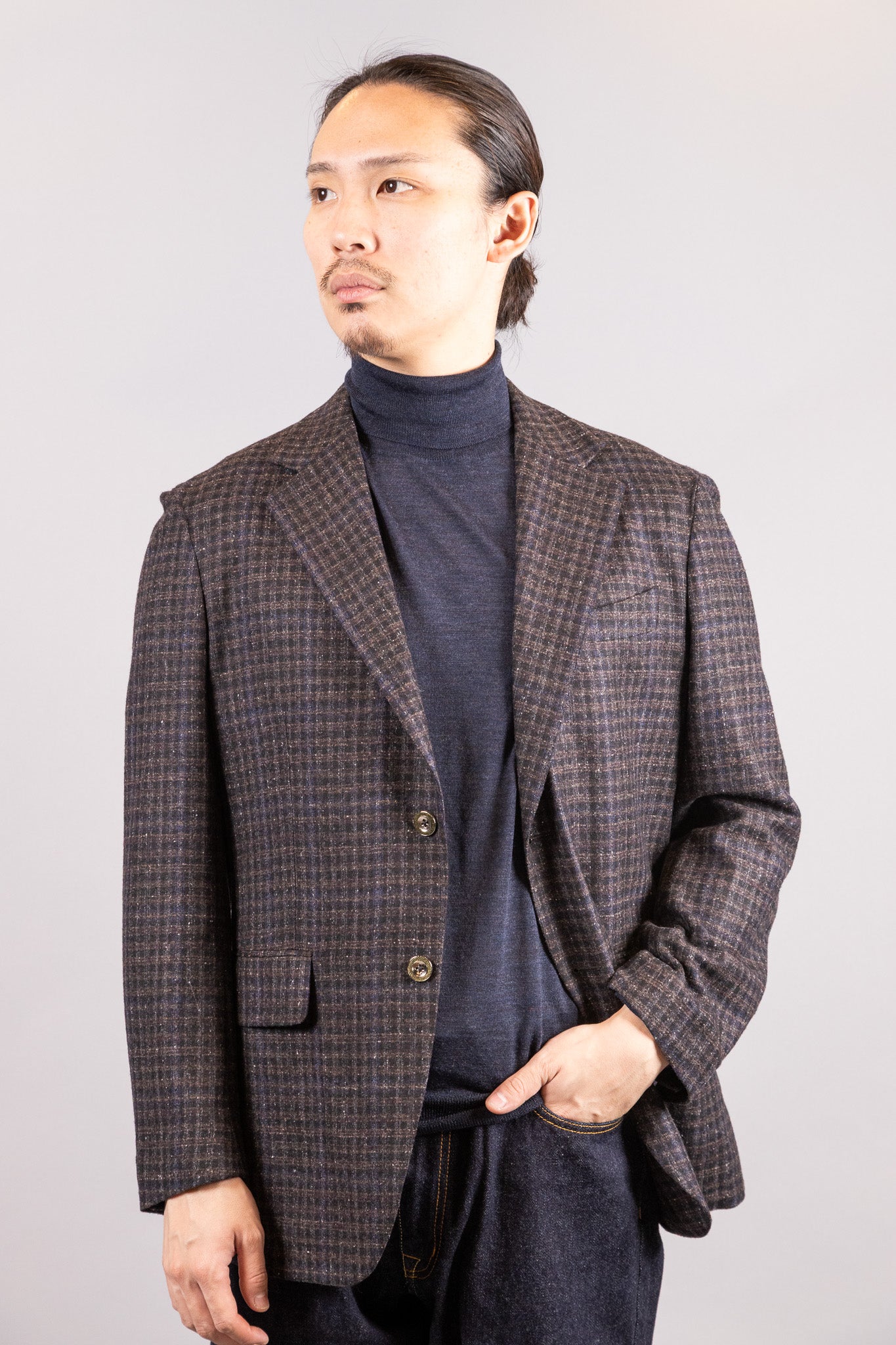 ジャケット　brown black