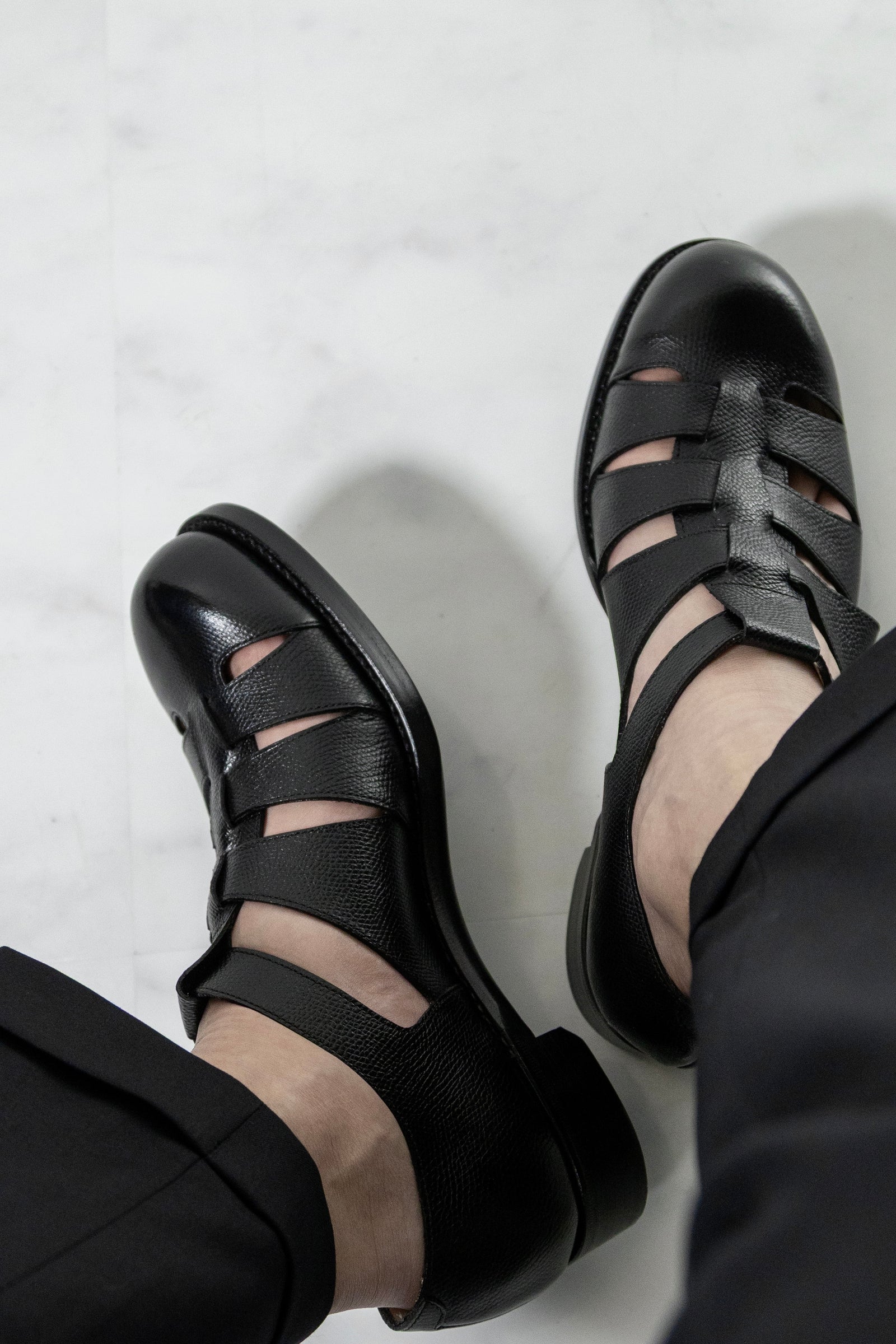 【chausser】 GURKHA SHOES BLACK