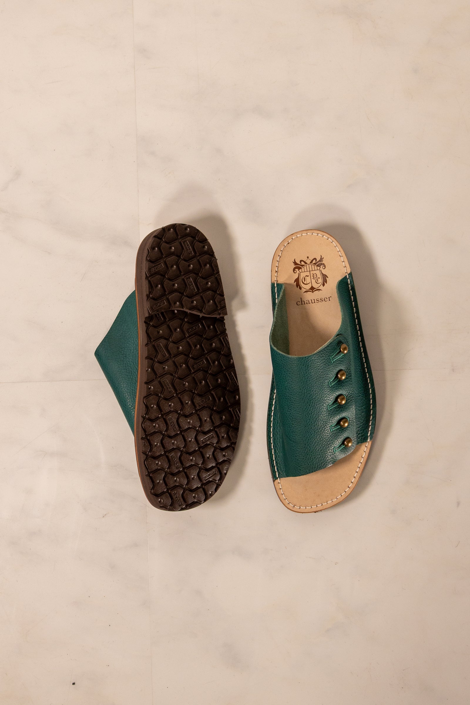 【chausser】BUTTON SANDALS BLUE