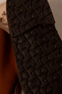 【chausser】BUTTON SANDALS BROWN