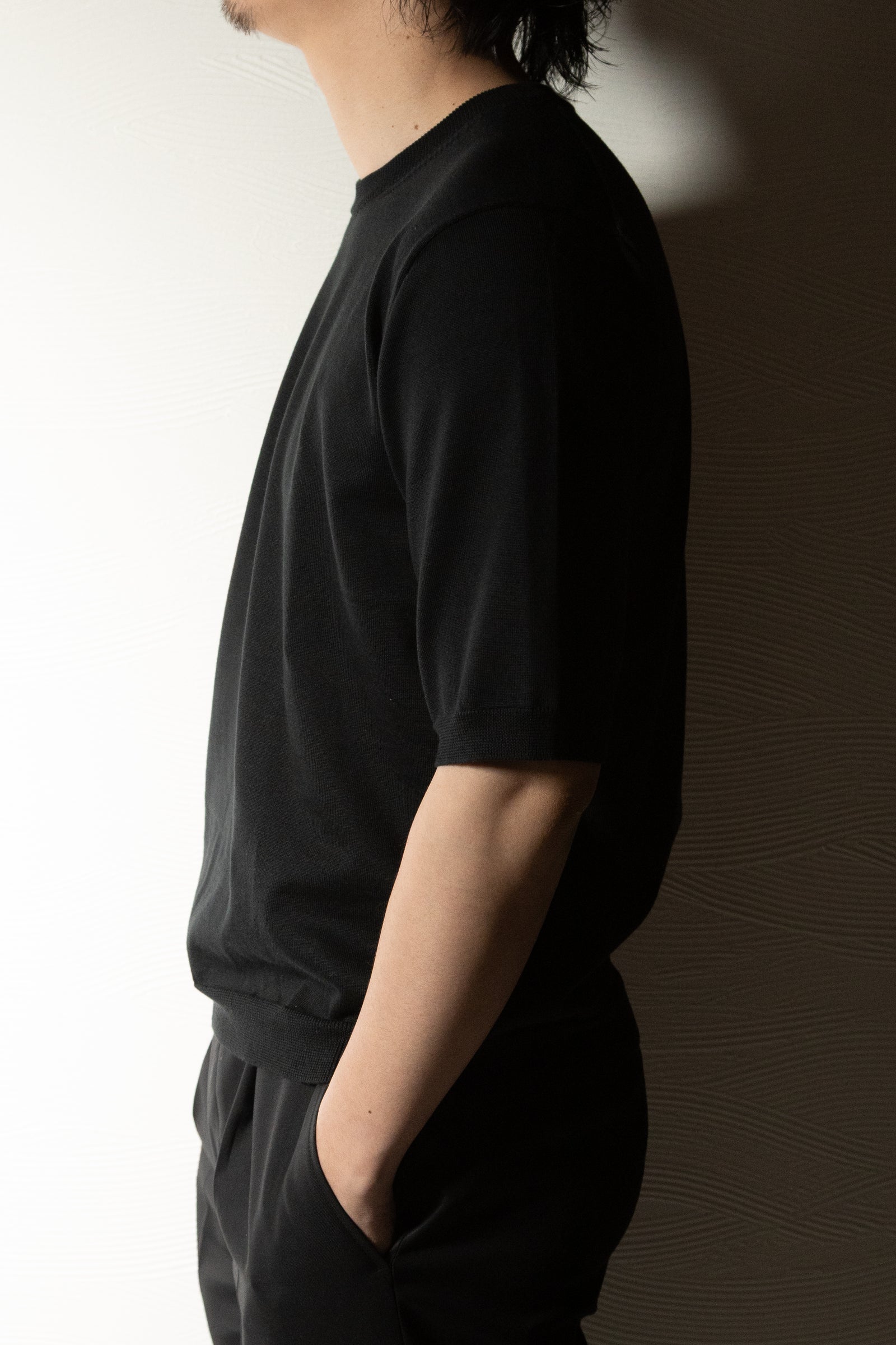 【予約販売】『unnames.』シーアイランドコットン Tシャツ Black