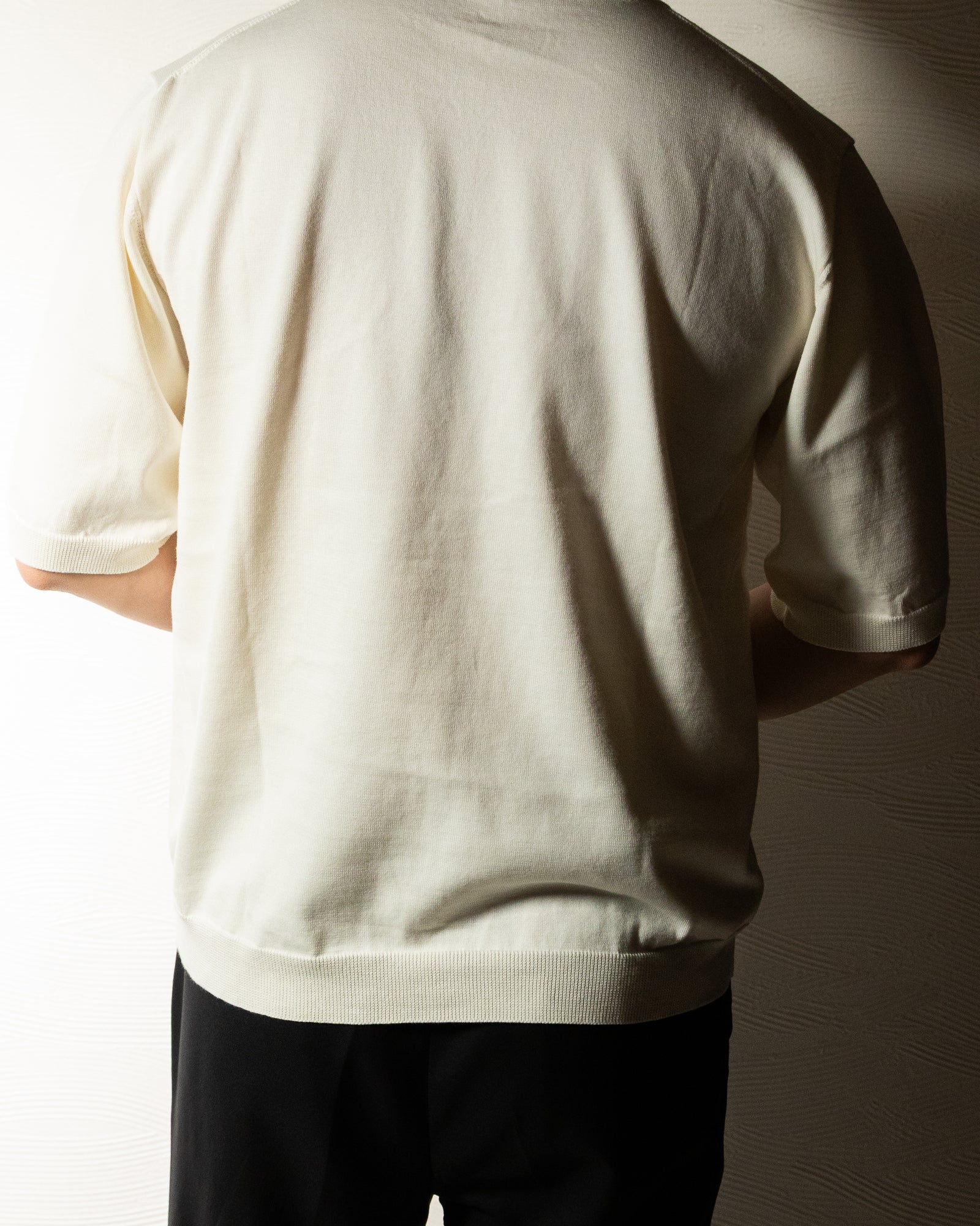【予約販売】『unnames.』シーアイランドコットン ニットポロ White