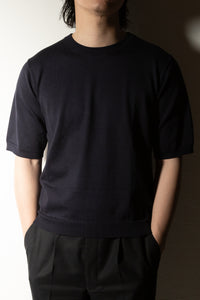 【予約販売】『unnames.』シーアイランドコットンTシャツ navy