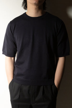 【予約販売】『unnames.』シーアイランドコットンTシャツ navy