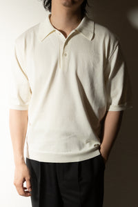 【予約販売】『unnames.』シーアイランドコットン ニットポロ White