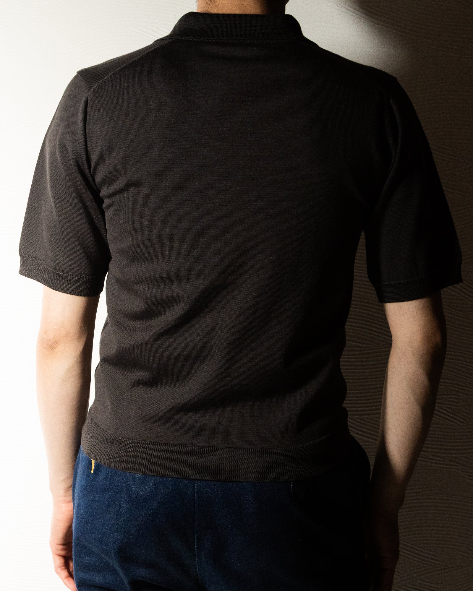 【予約販売】『unnames.』シーアイランドコットン ニットポロ gray