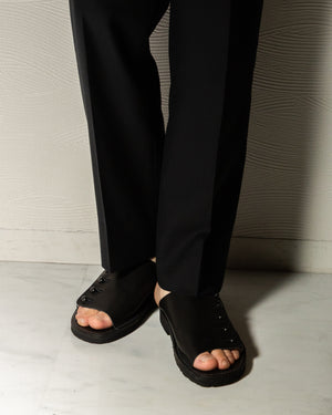 【予約販売】別注BUTTON SANDALS BLACK×BLACK