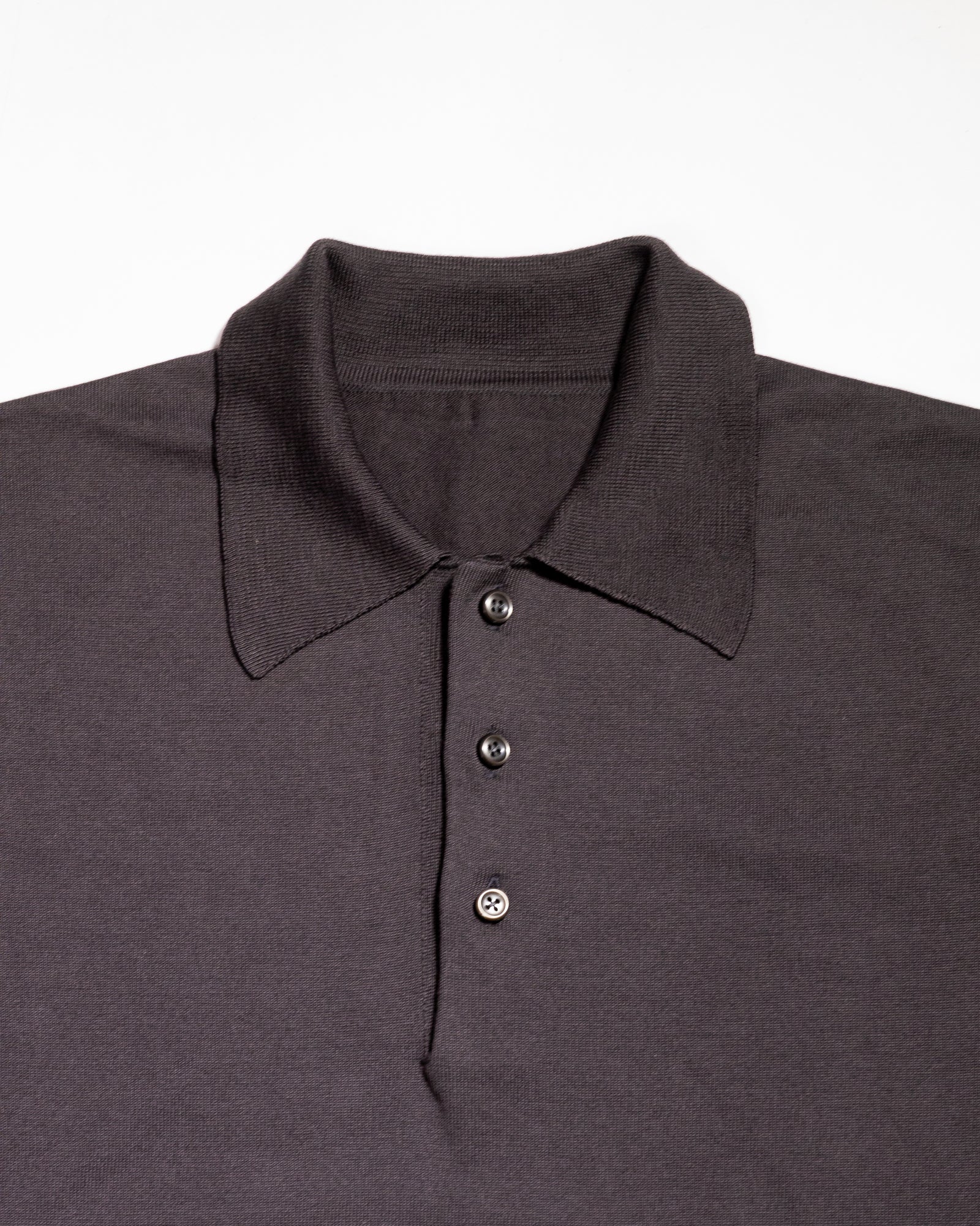 【予約販売】『unnames.』シーアイランドコットン ニットポロ gray