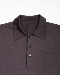 【予約販売】『unnames.』シーアイランドコットン ニットポロ gray