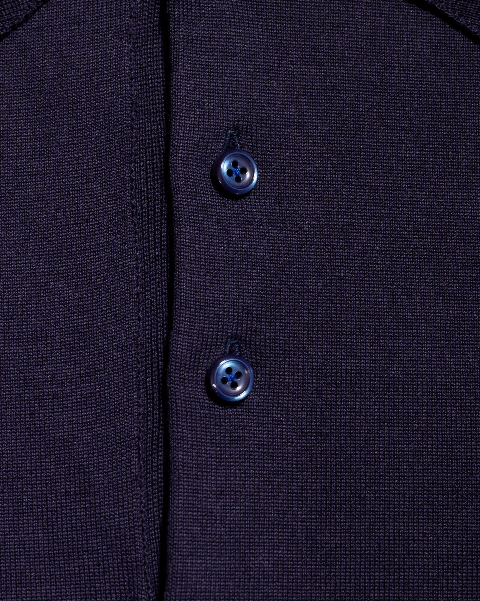 【予約販売】『unnames.』シーアイランドコットン ニットポロ navy