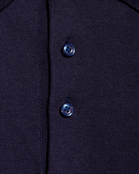 【予約販売】『unnames.』シーアイランドコットン ニットポロ navy