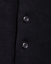 【予約販売】『unnames.』シーアイランドコットン ニットポロ Black