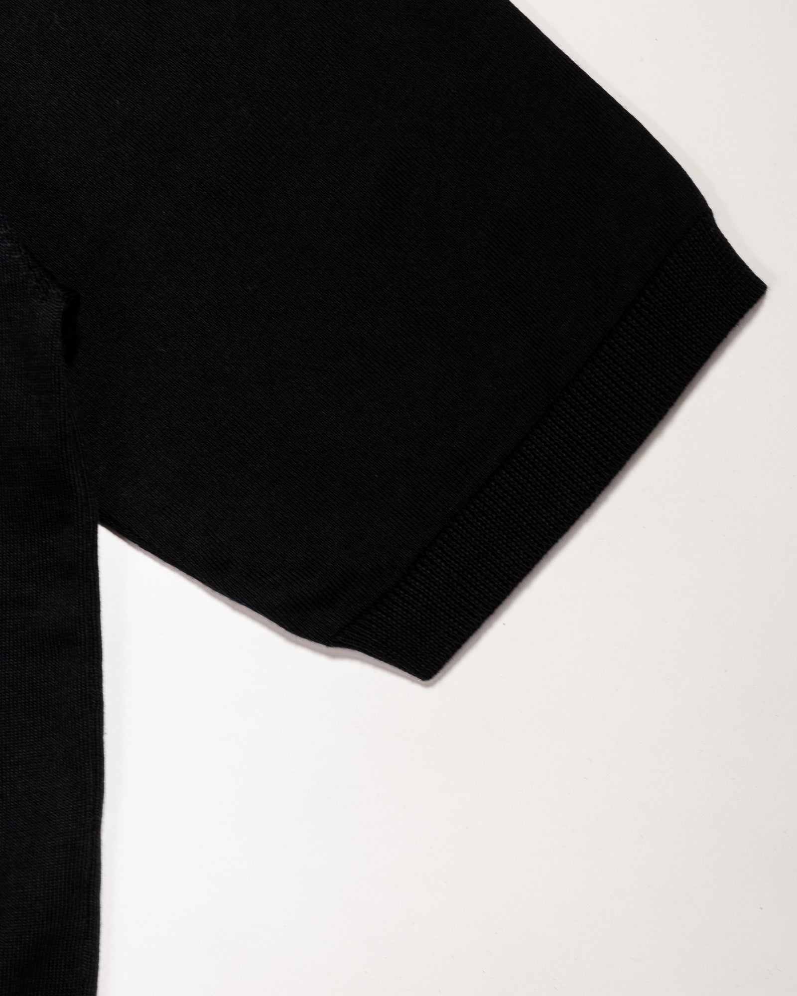 【予約販売】『unnames.』シーアイランドコットン ニットポロ Black
