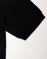 【予約販売】『unnames.』シーアイランドコットン ニットポロ Black