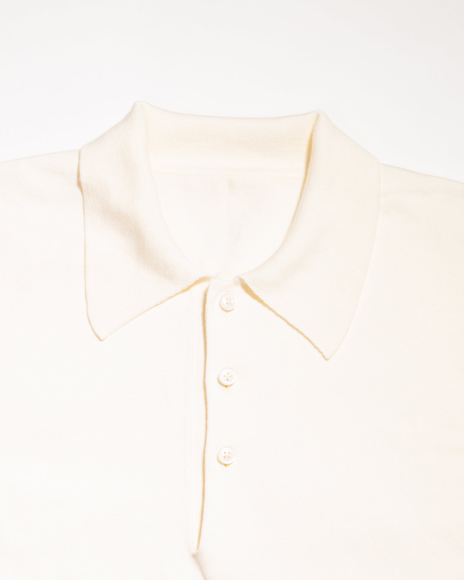 【予約販売】『unnames.』シーアイランドコットン ニットポロ White
