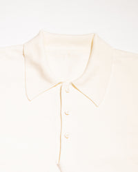 【予約販売】『unnames.』シーアイランドコットン ニットポロ White