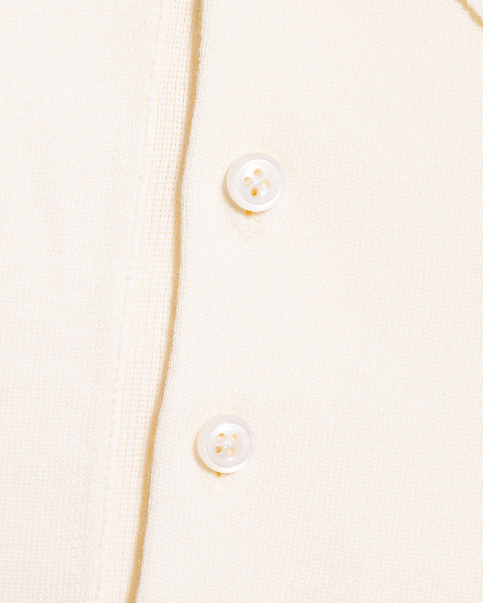 【予約販売】『unnames.』シーアイランドコットン ニットポロ White