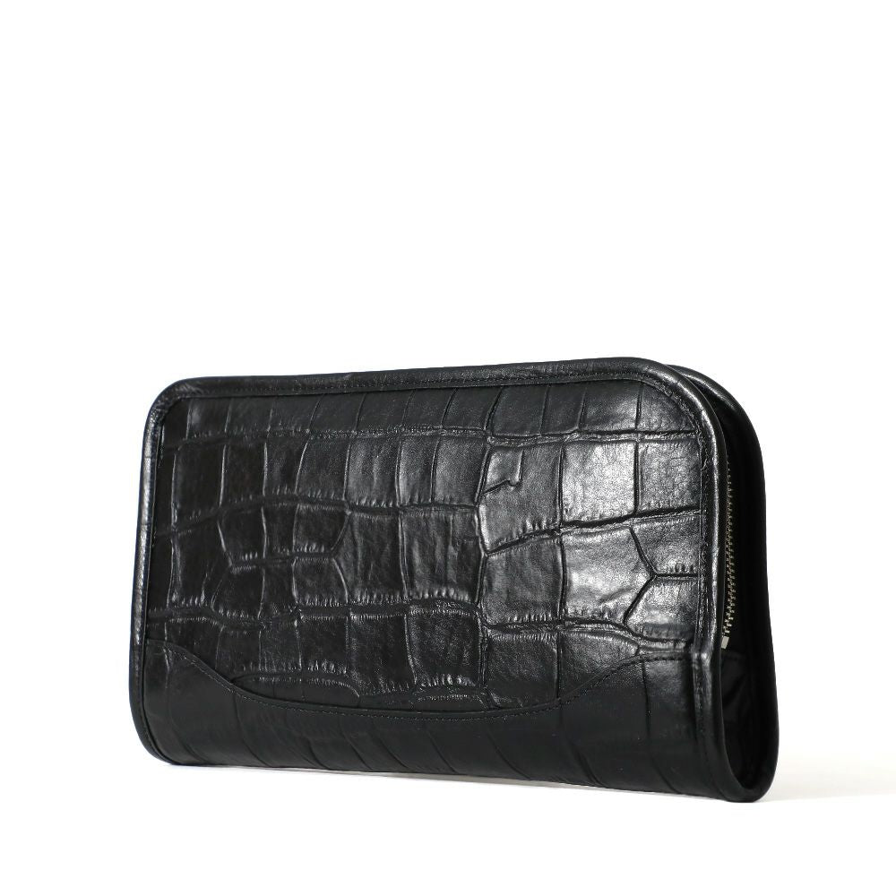 【PELLE MORBIDA】 型押しクラッチバッグ