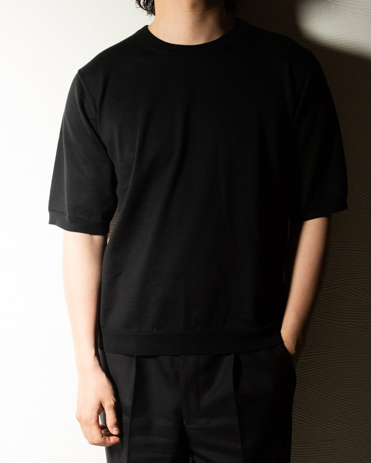予約販売】『unnames.』シーアイランドコットン Tシャツ Black 