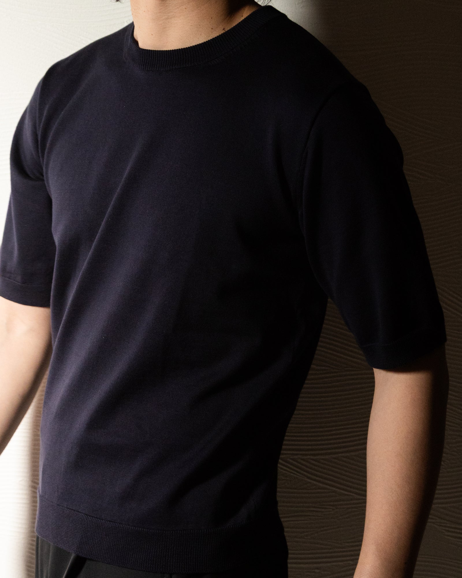 【予約販売】『unnames.』シーアイランドコットンTシャツ navy