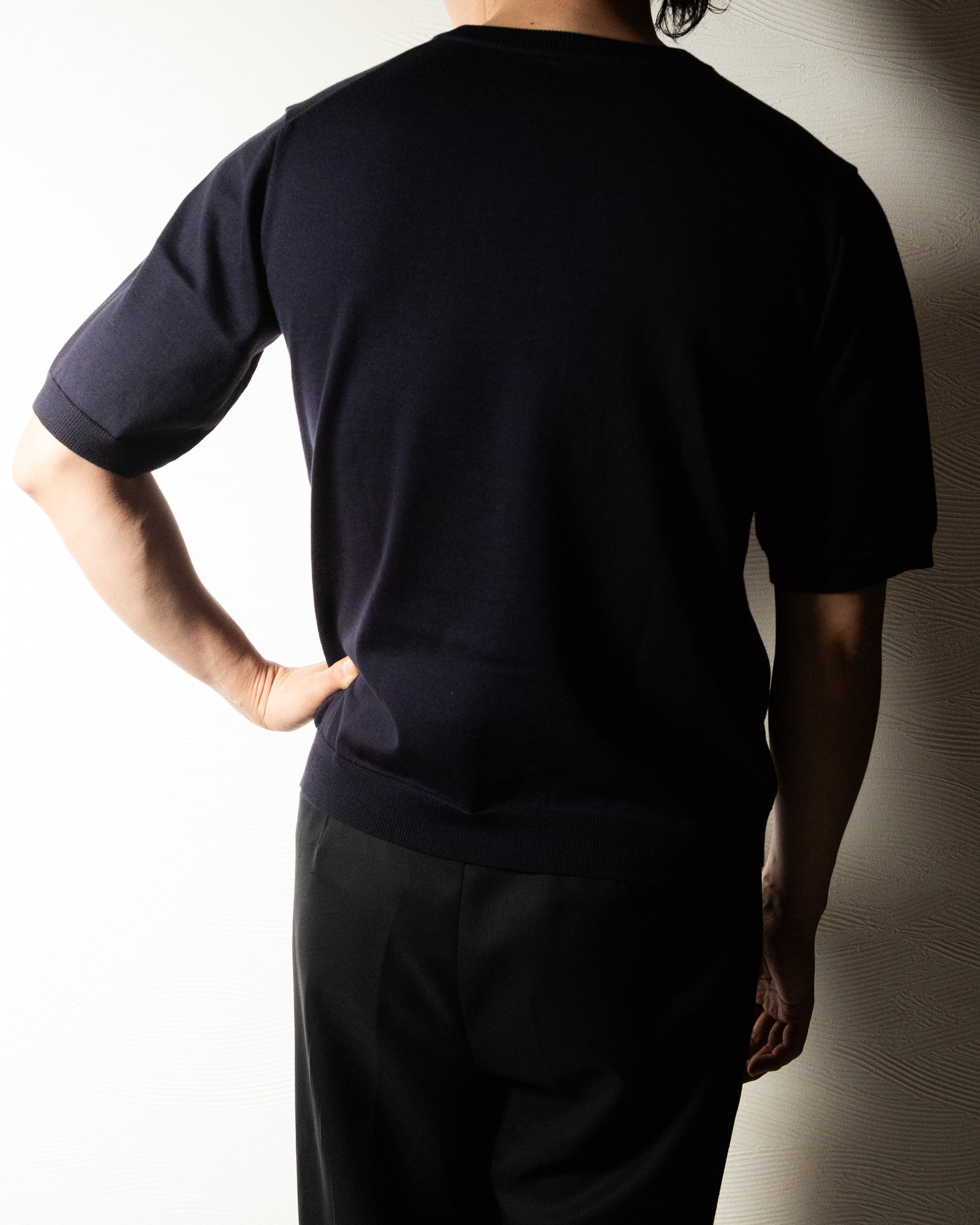【予約販売】『unnames.』シーアイランドコットンTシャツ navy