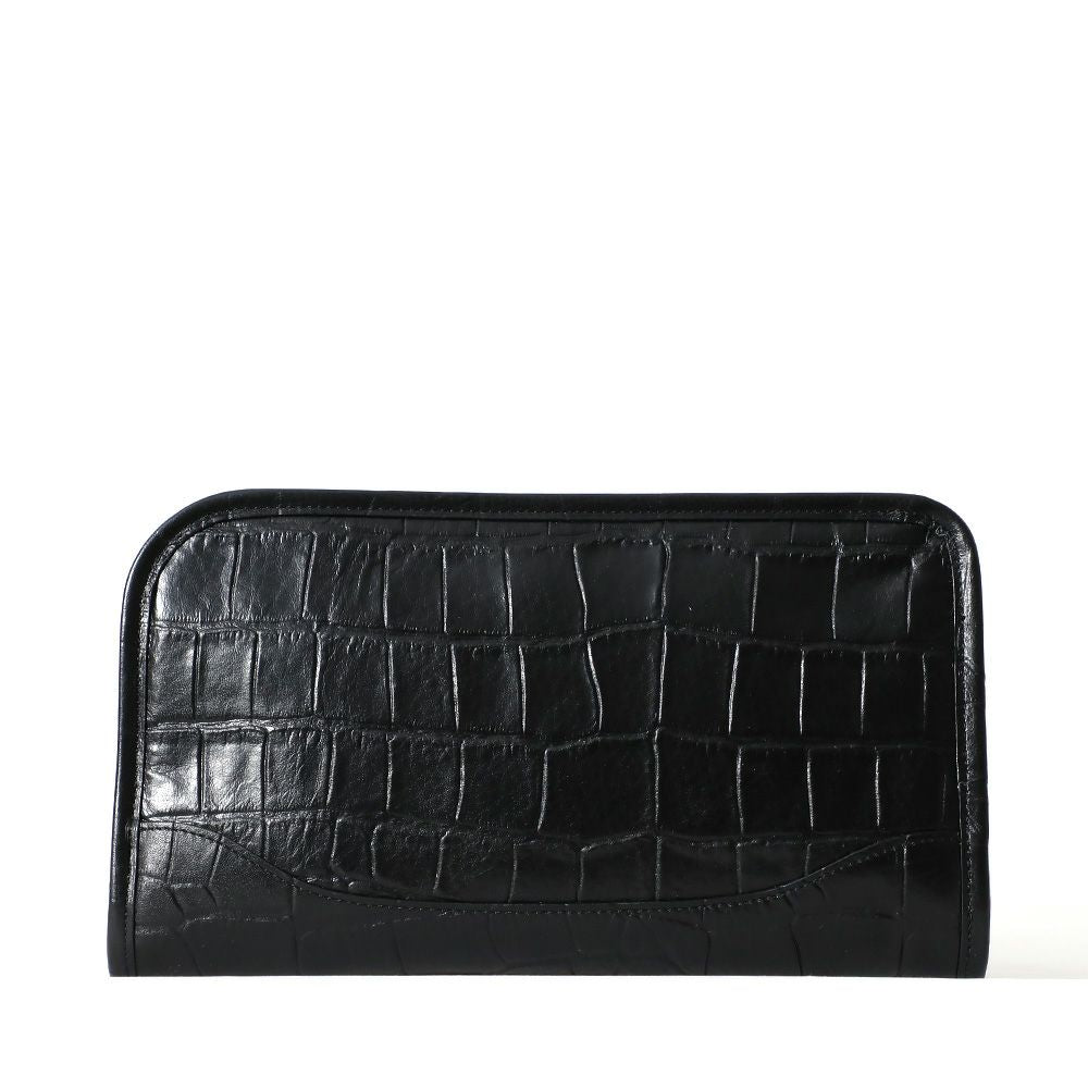 【PELLE MORBIDA】 型押しクラッチバッグ