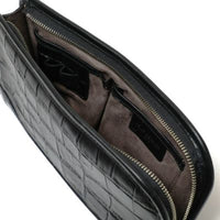 【PELLE MORBIDA】 型押しクラッチバッグ