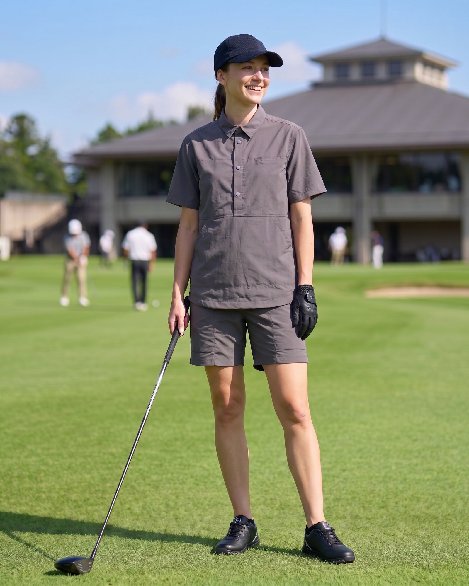 【予約販売】『unnames.golf』テックシャツ gray