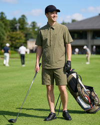 【予約販売】 『unnames.golf』テックシャツ khaki