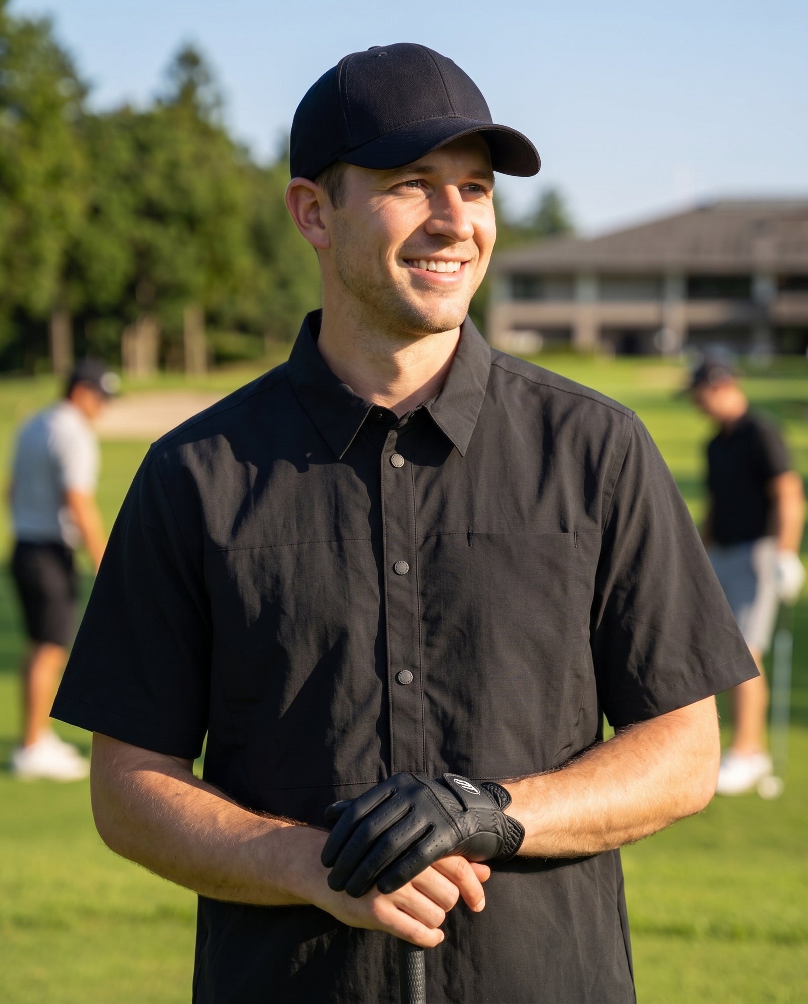 【予約販売】『unnames.golf』テックシャツ Black