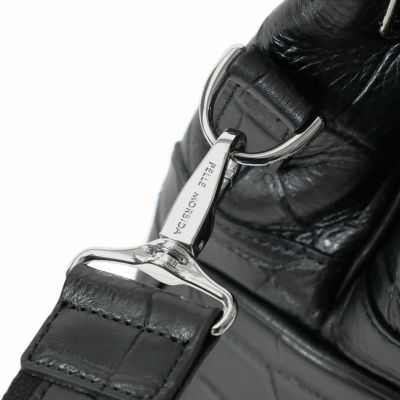 【PELLE MORBIDA】 フラップ型押しボストンバッグ M