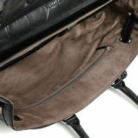 【PELLE MORBIDA】 フラップ型押しボストンバッグ M