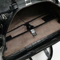 【PELLE MORBIDA】 フラップ型押しボストンバッグ M