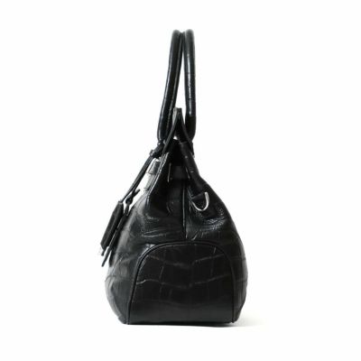 【PELLE MORBIDA】 フラップ型押しボストンバッグ M