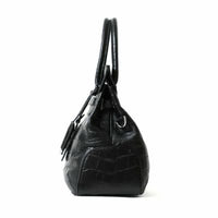 【PELLE MORBIDA】 フラップ型押しボストンバッグ M