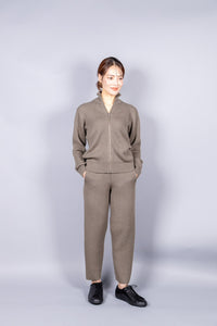 unnames.ハーフジップニット Khaki