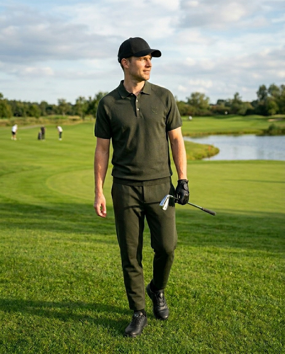 【予約販売】unnames.golf』ニットロングパンツ khaki