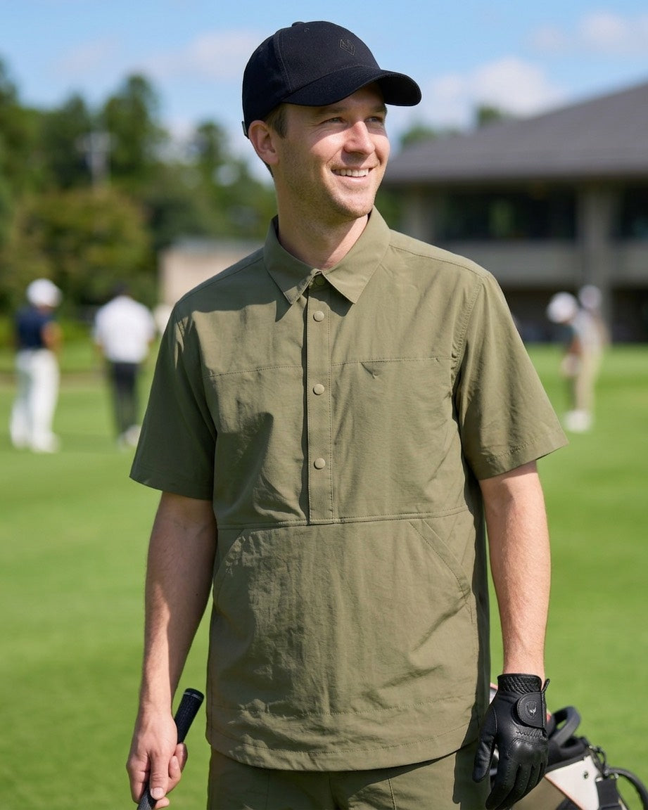 【予約販売】 『unnames.golf』テックシャツ khaki